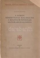Tóth Zoltán: A román nemzettudat kialakulása a moldvai és havasaljai krónikairodalomban. Budapest, 1942. Athenaeum Irodalmi és Nyomdai Rt. 52 p. ,,T[óth Zoltán] nagyon fontos tárgyat tűzött ki tanulmánya tárgyául. A románság, amely ma - ha hihetünk hivatalos szócsöveinek - lelkesen vallja magát egységes népnek s ezen az alapon egységes gazdasági és politikai életkereteket követel, a múltban hosszú évszázadokon keresztül idegen, egymástól különálló gazdasági és politikai közösségekben, széttördelten élt, s jóformán a legutóbbi időkig semmi jelét sem adta, hogy ezen az állapoton változtatni szeretne. Erdély s a vajdaságok, s mi több, a két vajdaság román népe közt is mély szakadékok húzódtak meg, s a románság nem tiltakozott ez ellen; amennyire a források látni engedik, rá sem ébredt, hogy ez így nincs rendjén. Hogy történt mégis, hogy a nemzeti ébredés korának hajnalán a románság, vagy legalább vezető rétegeinek jó része a népi egység gondolatától átitatottan szállhatott harcba a közös, dicső múlt jegyében hirdetett közös, jobb jövő érdekében? Bonyolult, sokágú fejlődés eredménye volt ez, összetevői közt olyan, látszólag távoleső tényezőket is felfedezhetünk, mint a protestáns térítések vagy a havaselvi vajdák fogarasi birtokvásárlásai. [...] [A szerző] megkísérelte megállapítani, milyen módon jelentkezik a nemzeti eszme előfutára, a népi egység tudata a XVII-XVIII. századi vajdaságok szellemi elitjének gondolkozásában. Ez az elit nagyjából azokkal a lengyel vagy magyar iskolákat járt, közép-európai eszméken nevelt előkelő urakkal azonos, akik hazájukba visszakerülvén, az első nemzeti nyelvű krónikákat megírták; náluk látjuk az egységtudat első világos jeleit, noha hosszú ideig minden további következtetés, politikailag hasznosítható ,,nagyromán" eszme nélkül: ez csak későbbi korok találmánya. A román népi egység felismerésének folyamata, jellemző módon [...] külső forrásból indult el. Alapja a közép-európai humanizmus, amely meggyökeresítette a tant, hogy a románok - erdélyiek, moldvaiak, havaselviek egyaránt - a rómaiak ivadékai. Ez a tan a XVII-XVIII. századi moldvai történetírók: Gr. Ureche (-l647), Miron Costin (1633-1691) [...] tolla nyomán a nyugatias műveltségű moldvai előkelők körében vált ismertté. [...] Ureche még csak mellékesen veti oda művében, hogy ,,Rómából származunk", Miron Costin viszont már egész munkásságának gerincébe a dicsőséges római eredet elméletét állítja. Forrása [...] egy erdélyi humanista, a medgyesi Toppeltinus Lőrinc könyve: ,,Origines et occasus Transsylvanorum". Ebből építette ki lelkes, de többnyire téves elgondolásait a románok - az egész román nép - eredetét illetőleg" - részlet Elekes István recenziójából (Századok, 1943, 654-655.) Példányunk fűzése kissé laza. (Különlenyomat a Magyar Történettudományi Intézet 1942. évi Évkönyvéből.) Fűzve, gerincén enyhén hiányos, sérült, a könyvtesttől elválófélben levő kiadói borítóban, az első borító felső sarkán apró hiány.