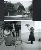 cca 1929 Csököly (Somogy vármegye), Kerny István (1879-1963) budapesti fotóművész hagyatékából 3 db modern nagyítás (egy nagyobb sorozatból kiemelve), jelzés nélkül, 21x15 cm és 15x21 cm