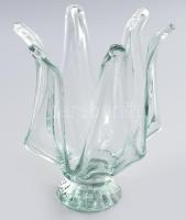 Ecoglass spanyol üveg asztaldísz. Jelzett, hibátlan, m: 18,5 cm