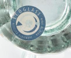 Ecoglass spanyol üveg asztaldísz. Jelzett, hibátlan, m: 18,5 cm