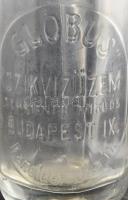 Globus szikvíz üzem dombornyomott feliratos szódás, szikvízes üveg, 0,5 l