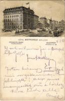 1908 Budapest VII. Hotel Metropole Szálloda. Rákóczi út 58. litho (EK)