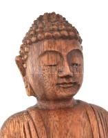 Sákjamuni Buddha. Faragott fa, kopással, m: 16 cm