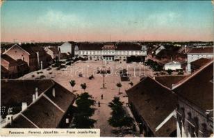 Pancsova, Pancevo; Ferenc József tér, üres piac / square, empty market (EK)