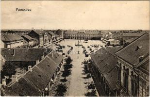 Pancsova, Pancevo; Ferenc József tér, piac. Horovitz Adolf és Fia kiadása / square, market