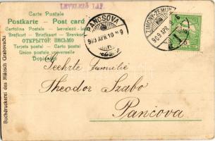 1900 Fröhliche Ostern / Húsvéti üdvözlet tojásfestő hölggyel / Easter greeting, lady painting an egg...