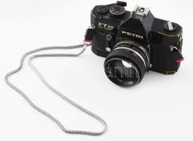 Petri FT EE kamera, Petri MC Lens 1:1,7/55 objektívvel Réz házas, kissé kopott, de működőképes