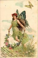 Pillangó tündér. Horváth Kálmán és társa / Butterfly fairy. litho (EK)