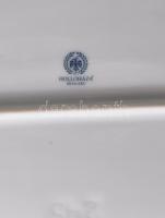 Hollóházi Erika mintás süteményes készlet, hatszemélyes, tálca + 6 db tányér. Matricás, jelzett, min...