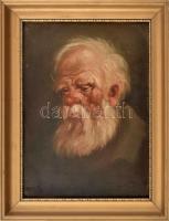 Mesterházy Dénes (1900-1949 körül): Szakállas férfi portréja. Olaj, karton, jelzett. Dekoratív fakeretben, 34,5×25 cm