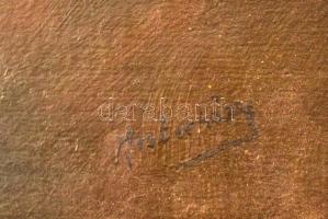 Mesterházy Dénes (1900-1949 körül): Szakállas férfi portréja. Olaj, karton, jelzett. Dekoratív faker...