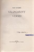 Ady Endre:
Ady Endre válogatott versei. (Illusztrálta Jaschik Ákos.)
Budapest, 1921. Pallas Irodal...