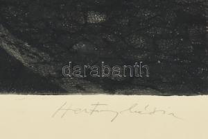 Hertay Mária (1932-2018): Sopron, Ikvahíd. Rézkarc, papír, jelzett, üvegezett fakeretben, lapszéli k...