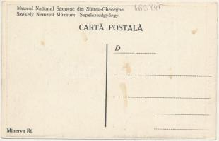 Sepsiszentgyörgy, Sfantu Gheorghe; Székely Nemzeti Múzeum belső, festett edények az erősdi ásatásokb...