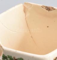 1914-1915 Világháborús bögre, magyar címer ábrázolással, sérülésekkel, m: 9 cm