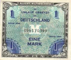 Német 3. Birodalom/nemzetközi megszállás alatt/USA-nyomat 1944. 1M nyolcjegyű sorszám T:I