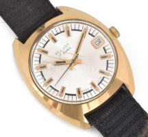 Poljot karóra, kvarc, 17 köves, dátumkijelzéssel, karcos, nem működik, számlap d: 30 mm