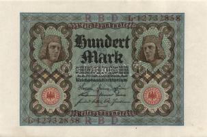 Német Birodalom / Weimari Köztársaság 1920. 100M (3x) nyolcjegyű, egymás utáni sorszámokkal T:I,I-