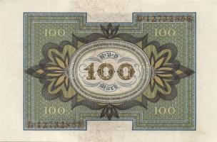 Német Birodalom / Weimari Köztársaság 1920. 100M (3x) nyolcjegyű, egymás utáni sorszámokkal T:I,I-