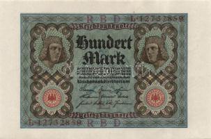 Német Birodalom / Weimari Köztársaság 1920. 100M (3x) nyolcjegyű, egymás utáni sorszámokkal T:I,I-