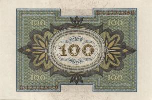 Német Birodalom / Weimari Köztársaság 1920. 100M (3x) nyolcjegyű, egymás utáni sorszámokkal T:I,I-