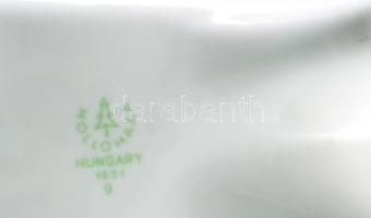 Hollóházi népi mintás kulacs. Matricás, jelzett, minimális kopással, m: 22 cm