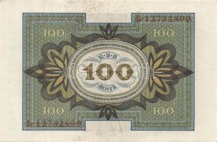 Német Birodalom / Weimari Köztársaság 1920. 100M nyolcjegyű, sorszámmal T:I