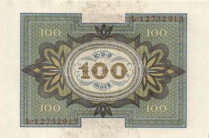 Német Birodalom / Weimari Köztársaság 1920. 100M (4x) nyolcjegyű, egymás utáni sorszámokkal T:I