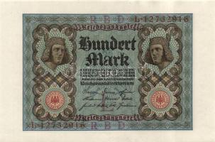 Német Birodalom / Weimari Köztársaság 1920. 100M (4x) nyolcjegyű, egymás utáni sorszámokkal T:I