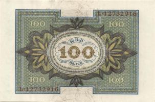 Német Birodalom / Weimari Köztársaság 1920. 100M (4x) nyolcjegyű, egymás utáni sorszámokkal T:I