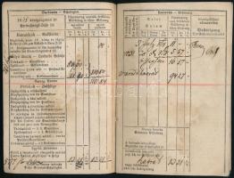 1868-1874 Görög egyház 2 db községi adókönyecskéje, egyikben számos, másikban néhány bejegyzéssel. P...