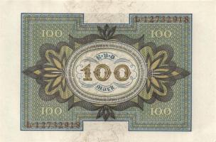 Német Birodalom / Weimari Köztársaság 1920. 100M (2x) nyolcjegyű, egymás utáni sorszámokkal T:I