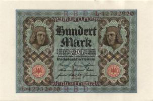 Német Birodalom / Weimari Köztársaság 1920. 100M (5x) nyolcjegyű, egymás utáni sorszámokkal T:I