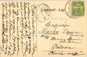 1916 Zlatnó, Zlatnótelep, Szlatnó (Poltár); üveggyár, klasszicista kastély / glass factory, castle