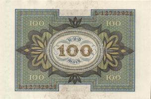 Német Birodalom / Weimari Köztársaság 1920. 100M (5x) nyolcjegyű, egymás utáni sorszámokkal T:I