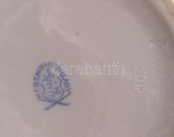 Herend Viktória mintás gyógynövény tároló fedeles edény. Jelzett, háncsnyomott felülettel, kézzel fe...