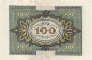 Német Birodalom / Weimari Köztársaság 1920. 100M (3x) nyolcjegyű, egymás utáni sorszámokkal T:I