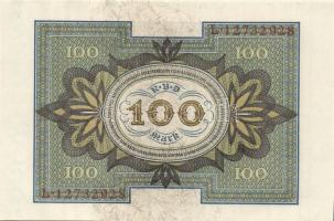 Német Birodalom / Weimari Köztársaság 1920. 100M (2x) nyolcjegyű, egymás utáni sorszámokkal T:I