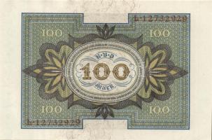 Német Birodalom / Weimari Köztársaság 1920. 100M (2x) nyolcjegyű, egymás utáni sorszámokkal T:I