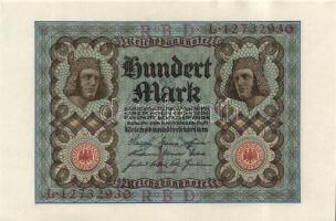 Német Birodalom / Weimari Köztársaság 1920. 100M (2x) nyolcjegyű, egymás utáni sorszámokkal T:I