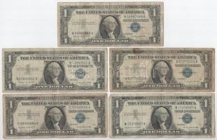 Amerikai Egyesült Államok 1957B 1$ Silver Certificate - kisméretű", kék pecsét, "Kathryn O...