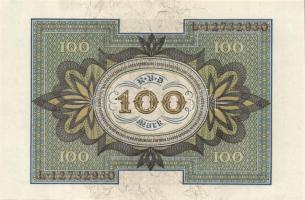 Német Birodalom / Weimari Köztársaság 1920. 100M (2x) nyolcjegyű, egymás utáni sorszámokkal T:I