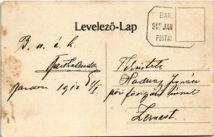 1912 Bardóc, Bradut; Református templom, községháza és csendőr laktanya, fogyasztási szövetkezet üzl...