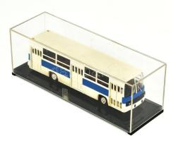 Ikarus busz makett, műanyag tárolóban, h: 21 cm