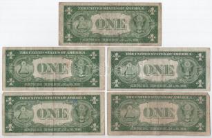 Amerikai Egyesült Államok 1935. 1$ Silver Certificate - kisméretű", kék pecsét (5xklf sorozat: ...