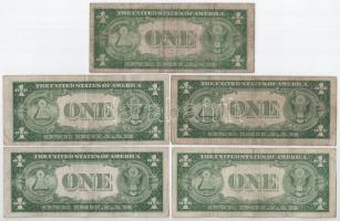Amerikai Egyesült Államok 1935. 1$ Silver Certificate - kisméretű", kék pecsét (5xklf sorozat: ...