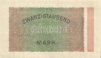 Német Birodalom / Weimari Köztársaság 1923. 20.000M (3x) "Hakensterne" vízjellel, közeli s...