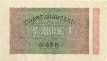 Német Birodalom / Weimari Köztársaság 1923. 20.000M (3x) "Hakensterne" vízjellel, közeli s...