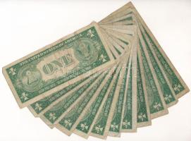 Amerikai Egyesült Államok 1935. 1$ Silver Certificate - kisméretű", kék pecsét (12db, 4xklf sor...