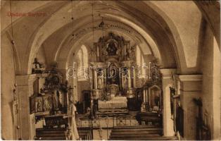 1911 Barót, Baraolt; Római katolikus templom belseje. Dániel Ferenc kiadása / Roman Catholic church interior (EK)